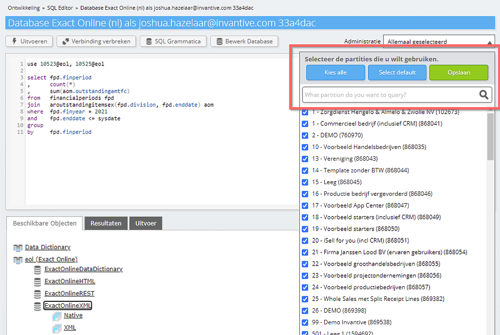 Easily select partitions to run SQL query on from online SQL editor ...