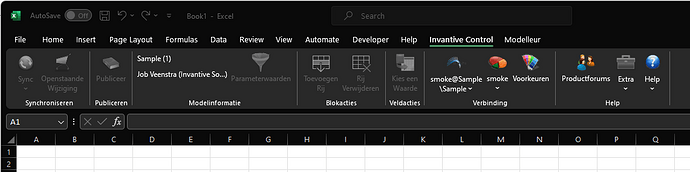 Nieuw Excel-lint met alle knoppen