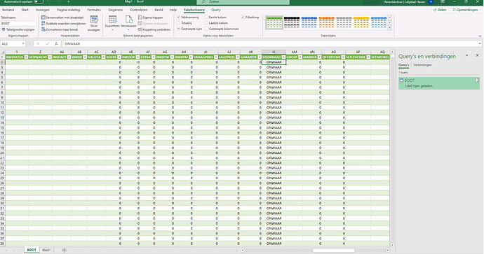 text in actual ODBC data