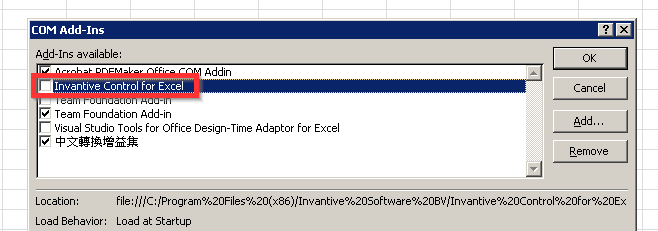 COM Add-ins in Excel