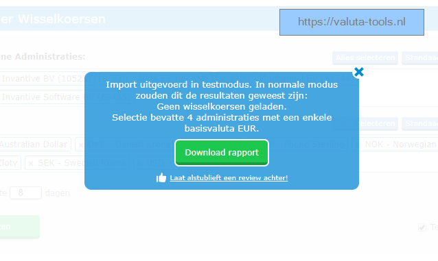 Load Exact Online exchange rates for foreign currencies