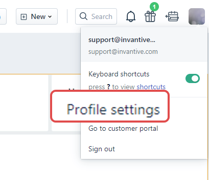 Freshdesk profile settings