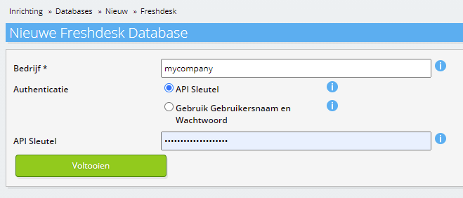 Freshdesk database using API key